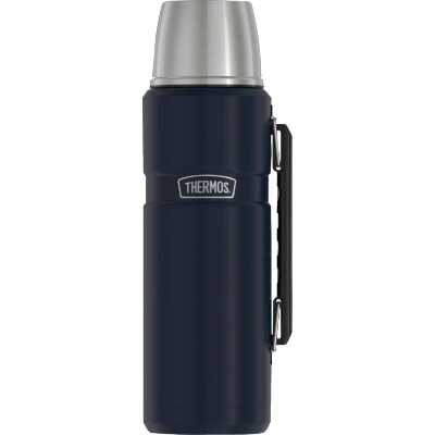 Thermos Stainless King 40 Oz. Matte Blue Stainless Steel Insulated Vacuum Bottle with Handle