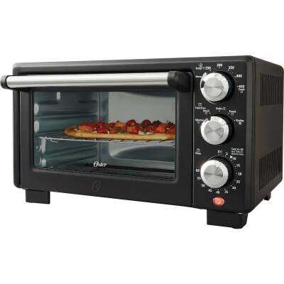 Oster 4-Slice Matte Black Compact Toaster Oven