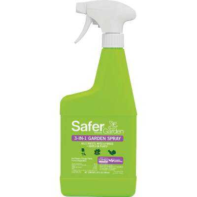 Safer Garden 3-In-1 24 Oz. Ready To Use Trigger Spray Insecticidal Soap with Fungicide Insect Killer