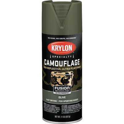 Krylon Camouflage 11 Oz. Ultra-Flat Spray Paint, Olive