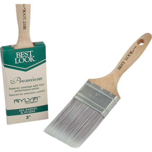 Best Look Premium 3 In. Flat Nylyn Paint Brush