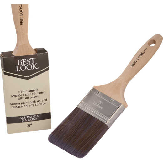 Best Look 3 In. Flat Polyester Paint Brush
